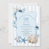 Invitation à une fête d'anniversaire côtière d'été (Devant)