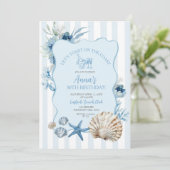 Invitation à une fête d'anniversaire côtière d'été (Debout devant)