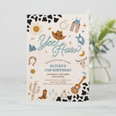 Invitation à une fête d'anniversaire cowboy (Debout devant)