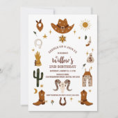 Invitation à une fête d'anniversaire cowboy (Devant)