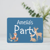 Invitation à une fête d'anniversaire d'animaux des (Debout devant)