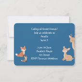 Invitation à une fête d'anniversaire d'animaux des (Dos)