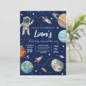 Invitation à une fête d'anniversaire dans l'espace (Debout devant)