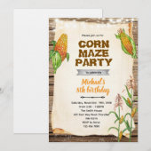 Invitation à une fête d'anniversaire dans un labyr (Devant / Derrière)