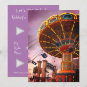 Invitation à une fête d'anniversaire dans un parc  (Devant / Derrière)