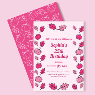 Invitation à une fête d'anniversaire d'automne