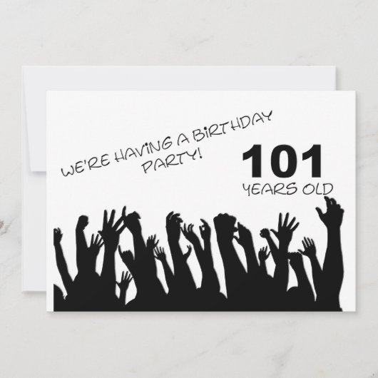 Invitation à une fête d'anniversaire de 101 ans av (Devant)
