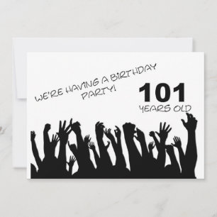 Invitation à une fête d'anniversaire de 101 ans av