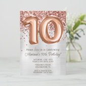 Invitation à une fête d'anniversaire de 10 ans Ros (Debout devant)
