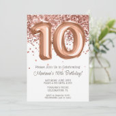 Invitation à une fête d'anniversaire de 10 ans Ros (Debout devant)