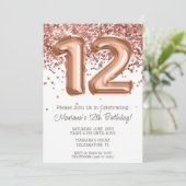 Invitation à une fête d'anniversaire de 12 ans Ros (Debout devant)