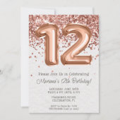 Invitation à une fête d'anniversaire de 12 ans Ros (Devant)