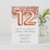 Invitation à une fête d'anniversaire de 12 ans Ros (Debout devant)