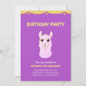 Invitation à une fête d'anniversaire de 13 ans (Devant)