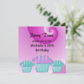 Invitation à une fête d'anniversaire de 15 ans (Debout devant)