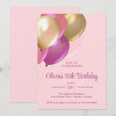 Invitation à une fête d'anniversaire de 16 ans (Devant / Derrière)