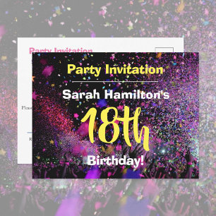 Invitation à une fête d'anniversaire de 18 ans