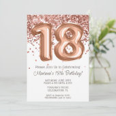 Invitation à une fête d'anniversaire de 18 ans Ros (Debout devant)
