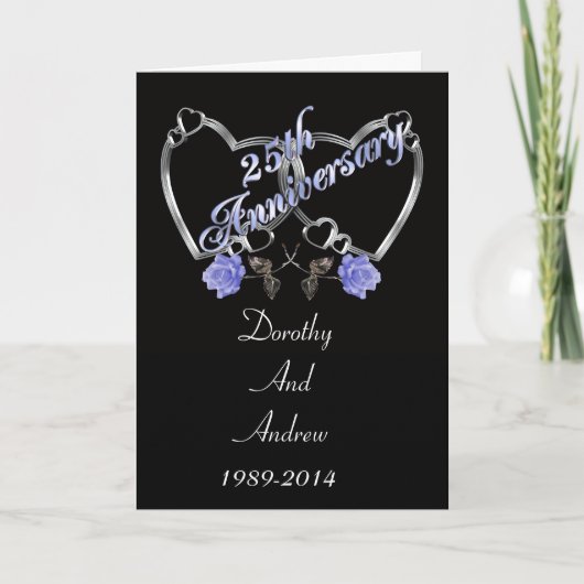 Invitation à une fête d'anniversaire de 25 ans arg (Devant)