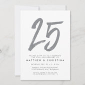 Invitation à une fête d'anniversaire de 25 ans ave (Devant)