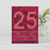 Invitation à une fête d'anniversaire de 25 ans ave (Debout devant)