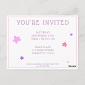 Invitation à une fête d'anniversaire de 2 ans (Dos)