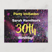 Invitation à une fête d'anniversaire de 30 ans (Devant)