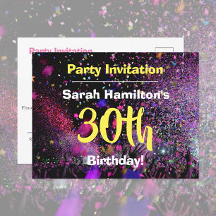 Invitation à une fête d'anniversaire de 30 ans