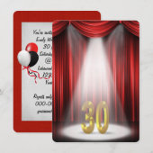 Invitation à une fête d'anniversaire de 30 ans (Devant / Derrière)