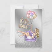 Invitation à une fête d'anniversaire de 30 ans gir (Devant)