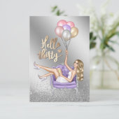 Invitation à une fête d'anniversaire de 30 ans gir (Debout devant)