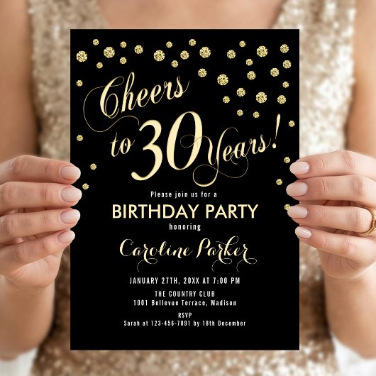Invitation à une fête d'anniversaire de 30 ans - N