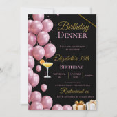Invitation à une fête d'anniversaire de 35 ans or (Devant)