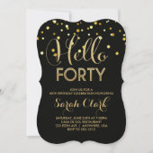 Invitation à une fête d'anniversaire de 40 ans (Devant)