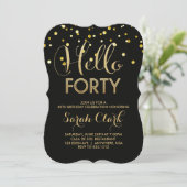 Invitation à une fête d'anniversaire de 40 ans (Debout devant)