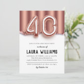 Invitation à une fête d'anniversaire de 40 ans (Debout devant)
