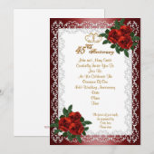 Invitation à une fête d'anniversaire de 45 ans ave (Devant / Derrière)