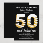 Invitation à une fête d'anniversaire de 50 ans (Devant / Derrière)