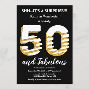 Invitation à une fête d'anniversaire de 50 ans