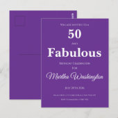 Invitation à une fête d'anniversaire de 50 ans (Devant / Derrière)
