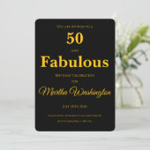 Invitation à une fête d'anniversaire de 50 ans (Debout devant)