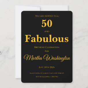 Invitation à une fête d'anniversaire de 50 ans