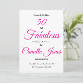 Invitation à une fête d'anniversaire de 50 ans (Debout devant)