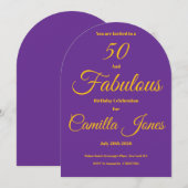 Invitation à une fête d'anniversaire de 50 ans (Devant / Derrière)