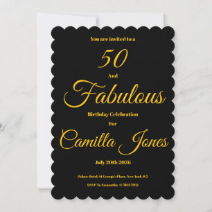 Invitation à une fête d'anniversaire de 50 ans
