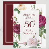 Invitation à une fête d'anniversaire de 50 ans (Devant / Derrière)