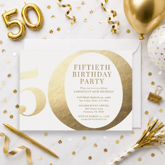 Invitation à une fête d'anniversaire de 50 ans