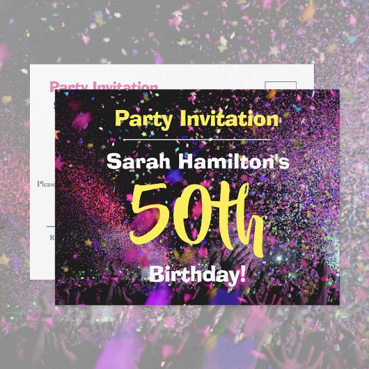 Invitation à une fête d'anniversaire de 50 ans