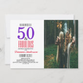 Invitation à une fête d'anniversaire de 50 ans (Devant)