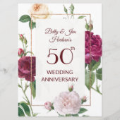 Invitation à une fête d'anniversaire de 50 ans (Devant)